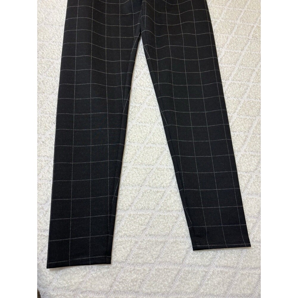 NEW Ann Taylor Factory Black Plaid Stretch Pull On Pants Women’s Size Medium - Picture 8 of 15